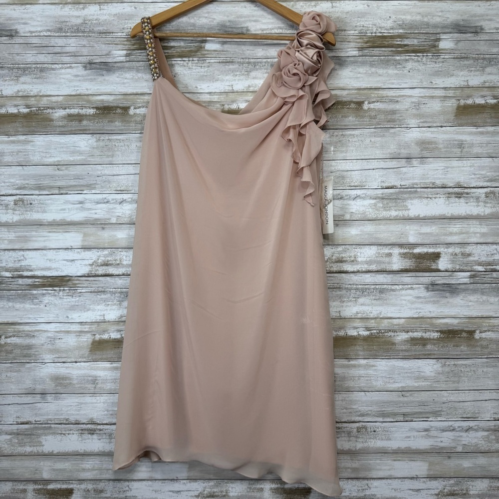 NWT Maggy London Face POW Light Pink Formal Dress size 14